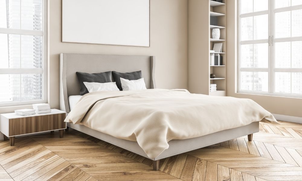 upholstered storage bed